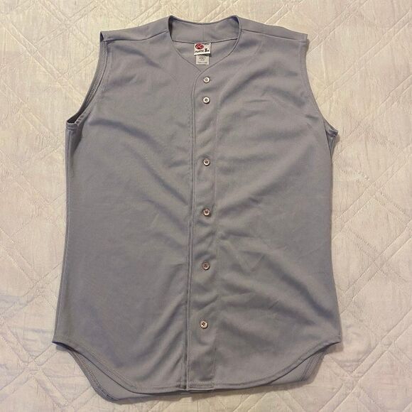 Rawlings Blank Gray‎ Mesh Vest Jersey size Adult Large - Picture 1 of 4